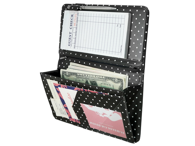 Server Book with Zipper Pocket and Magnetic Closure Server Booklet Waitress Book Serving Book with Money Pocket Waitstaff Organizer Fit Server...