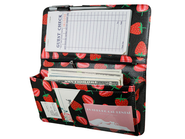 Server Book with Zipper Pocket and Magnetic Closure Server Booklet Waitress Book Serving Book with Money Pocket Waitstaff Organizer Fit Server...