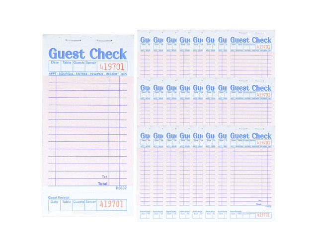 Budgenix 24 Pack Guest Checks Server Note Pads, 1200 Order Pads Pink Guest Check Pads with Bottom Receipt, For Servers, Waitress, Cafes, Restaurant...