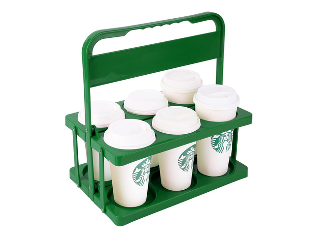 Reusable Drink Carrier with Handle for Delivery Drivers, Portable Cup/Coffee Holder Accessories for Delivery, Foldable Drinks Caddy with Tray, Car...