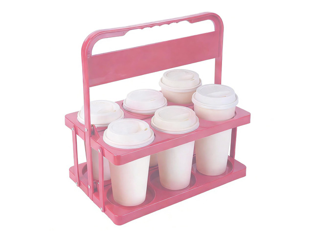 Reusable Drink Carrier with Handle for Delivery Drivers Portable Cup/Coffee Holder Accessories for Delivery, Foldable Drinks Caddy with Tray, Car...