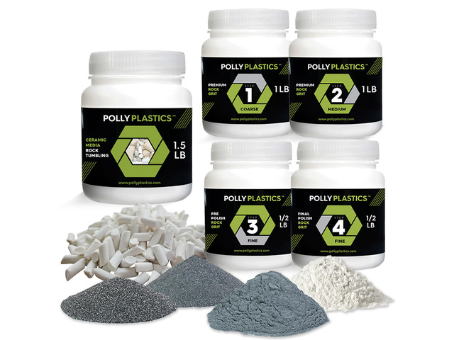 Rock Tumbler Grit and Polish Refill & Ceramic Tumbling Filler Media - Silicone Carbide Polisher Grit - Rock Polish Supplies & Accessories