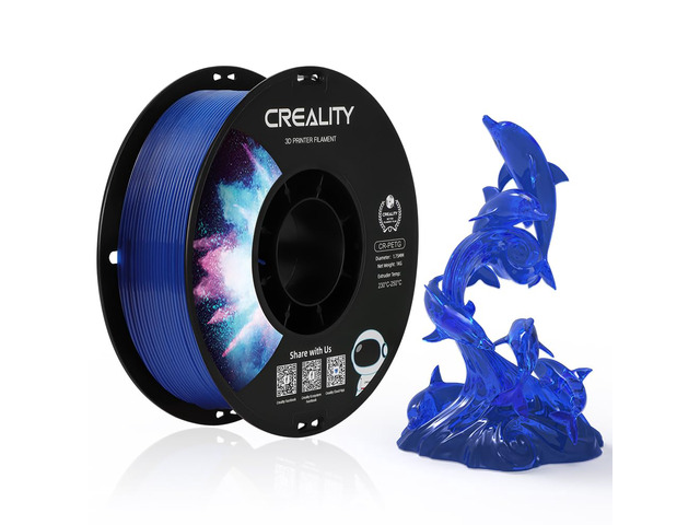 PETG Filament 1.75mm Transparent Blue PETG Filament 1.75mm, No-Tangling, Strong Bonding, Overhang Performance Dimensional Accuracy +/-0.02mm 1KG