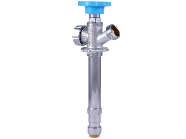4 Inch Frost Free Sillcock, 1/2 x 3/4 Inch MHT, Push to Connect Brass Plumbing Fitting, PEX Pipe, Copper, CPVC, PE-RT, HDPE, 25743LF