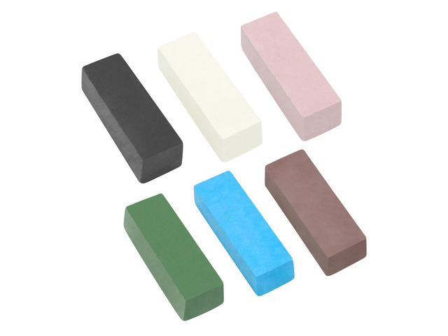 Buffing Polishing Cutting Compounds 21 Oz. Kit-for Stainless Steel Aluminum Jewelry,Black White Purple Brown Blue Green,from Course to Fine - 6 Pcs