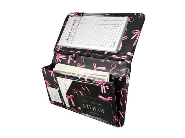 Server Book with Zipper Pocket and Magnetic Closure Server Booklet Waitress Book Serving Book with Money Pocket Waitstaff Organizer Fit Server...