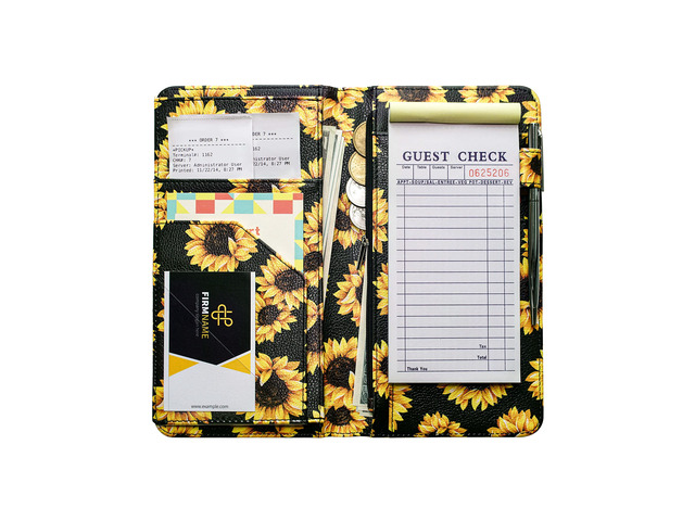 Server Book with Zipper Pocket and Magnetic Closure Server Booklet Waitress Book Serving Book with Money Pocket Waitstaff Organizer Fit Server...