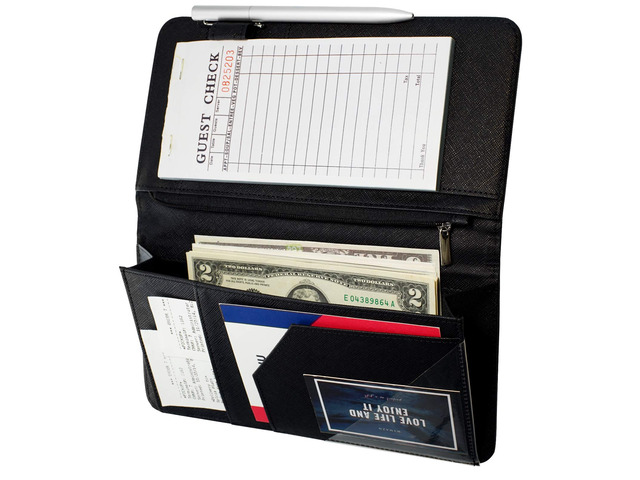 Server Book with Zipper Pocket and Magnetic Closure Server Booklet Waitress Books Serving Book with Money Pocket Waitstaff Organizer Fit Server...