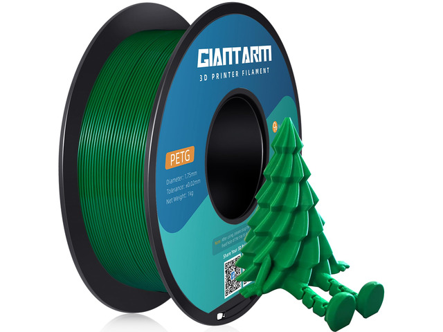 PETG Filament 1.75mm 1kg (2.2lb), Green PETG Filament for 3D Printer, High Precision, Strong Toughness, Moistureproof, Odorless, Green