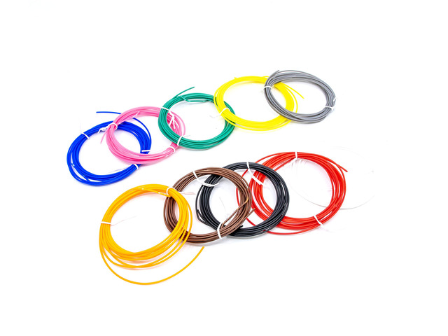 3D Printing Pen ABS Plastic Filament Refill Pack (10 Assorted Colors, 10 Feet Each),Filament- 10 Pack - 100 Ft