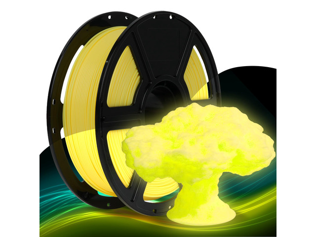 Rapid PLA Filament 1.75mm Luminous Yellow, 500mm/s High Speed Printing, Glow in the Dark 3D Printer Filament 1kg Spool, Dimensional Accuracy +/-...