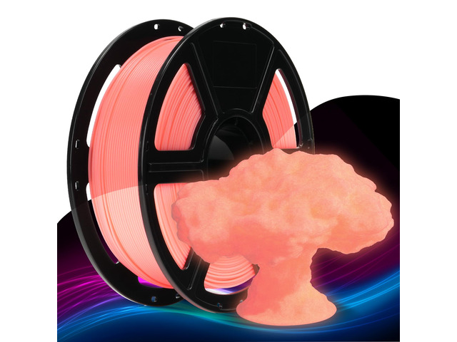 Rapid PLA Filament 1.75mm Luminous Red, 500mm/s High Speed Printing, Glow in the Dark 3D Printer Filament 1kg Spool, Dimensional Accuracy +/-...