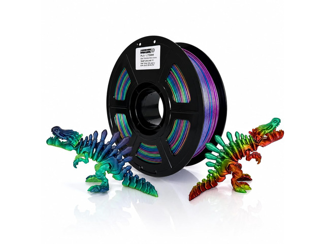 PLA 3D Printer Filament, Multi Color, Chameleon Galaxy, Rainbow PLA 1.75mm, Net Weight 1kg (2.2lbs), Accuracy +/-0.05mm for Ender3 Cr10