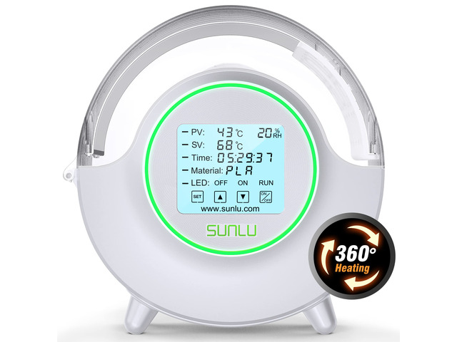Official Filament Dryer S2 Plus, 70 Max Temperature, Built-in Circulation Fan, 3D Printer Filament Storage Box Filament Dehydrator, Nylon TPU PLA...