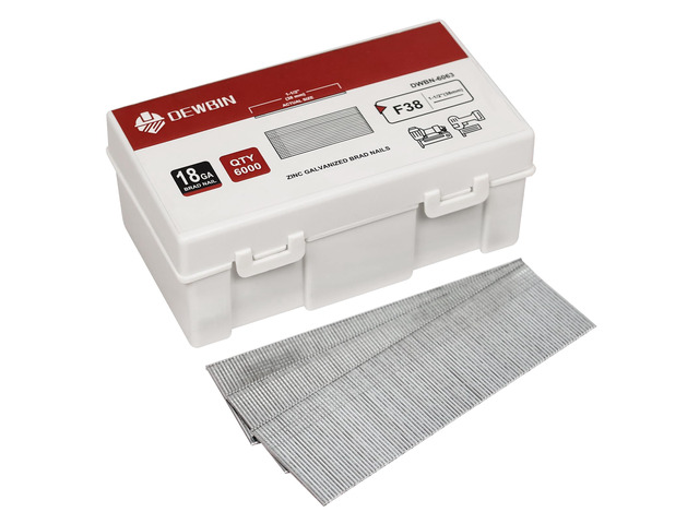 18 Gauge Brad Nails, 6000 Counts 1-1/2-inch 18 GA Brad Nails, Galvanized Nails for Nail Gun, Finishing Nail Gun Nails for Pneumatic, Electric Brad...
