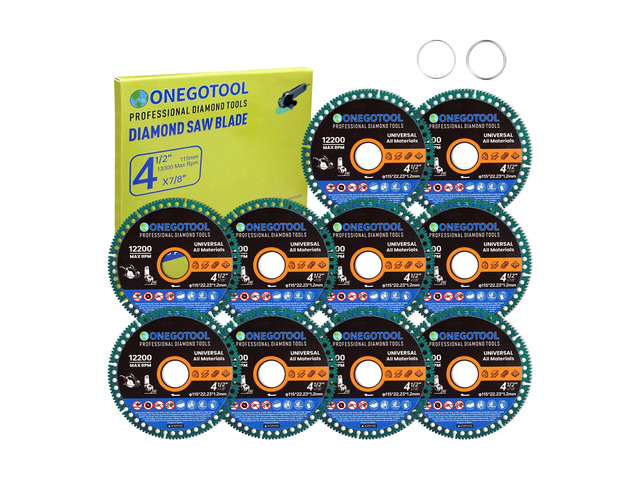 4-1/2 inch Indestructible Cutting Discs for Angle Grinder 7/8' Blades Cut Off Wheels Diamond Tool Metal rebar Porcelain Tile Granite Marble Smooth...