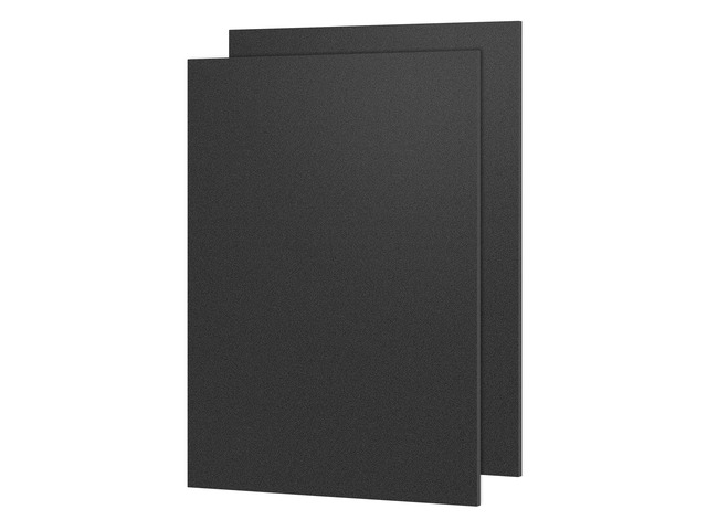Black ABS Plastic Sheet 18' x 24' x 1/8' Thick (3mm), Pack of 2 Thermoplastic; Moldable; Rigid; Textured & Smooth Finish; for Crafts, DIY Projects,...