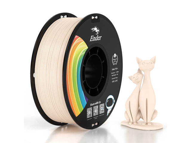 3D Printer Filament Beige 1KG PLA+ Filament 1.75mm, PLA Plus Strong Toughness Dimensional Accuracy +/- 0.03mm, PLA Pro for Most 3D Printer