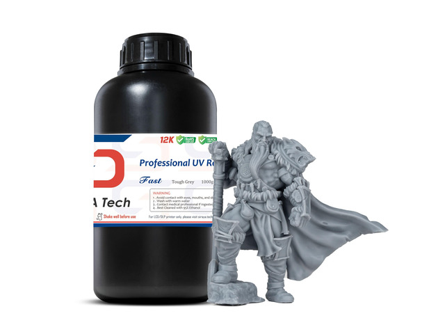 Fast ABS-Like Tough 3D Printer Resin, Durable, Tough Grey, 1kg High Impact Resistance, Enhanced Durability for 3D Printing, Tough, Smooth Finish,...
