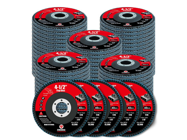 60 Pack Flap Discs 40 Grit, 4 1/2' x 7/8' for Angle Grinder,Type 29 Zirconia Grinding Wheel for Metal,Wood,Stainless Steel, Sheet Metal