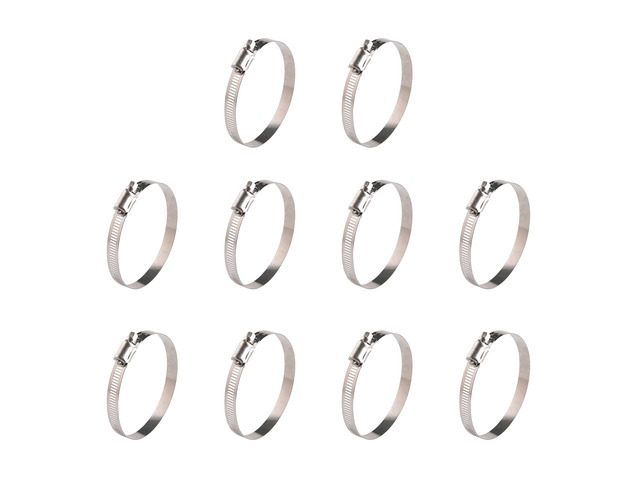 3 Inch Stainless Steel Hose Clamps- 10 Pack SAE 48 Worm Gear Drive Hose Clamps Clamping Range 2 1/2 Inch to 3 1/2 Inch (64mm-89mm) for Automotive...