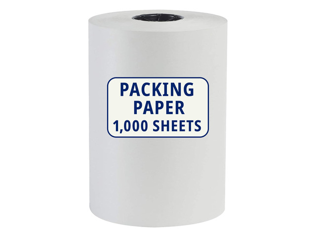 Packing Paper Roll 1440'L x 20'W - 1,000 Sheets 17 Long Equivalent - Large White Newsprint for Shipping, Packaging, Storage and Moving Supplies