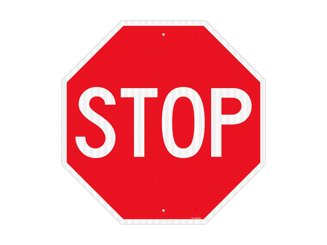 Large Stop Sign Street Road Sign 30 x 30 Inches. Engineer Grade Reflective Sheeting, Rust Free Aluminum, Weather Resistant, Waterproof, Fade...