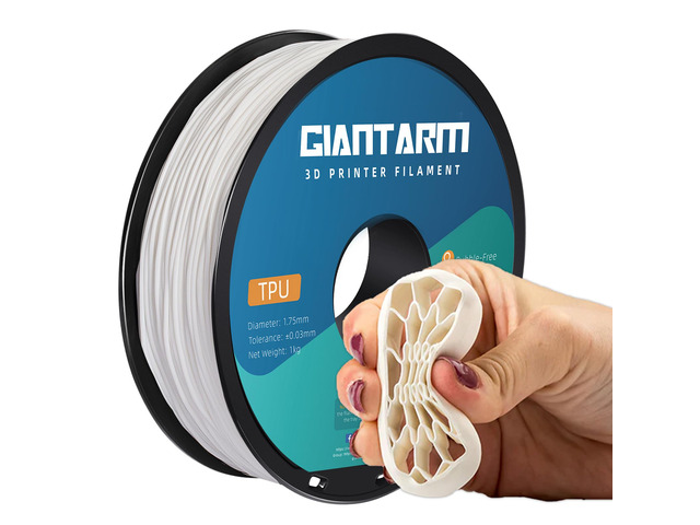 Clear TPU Filament, 95A TPU Filament 1.75mm, Dimensional Accuracy +/- 0.03, Flexible Soft 3D Printer Filament 1kg Spool(2.2 lbs), Vacuum Packaging...