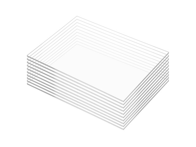 Pack of 10 Clear Cast Acrylic Sheet 4' x 6' x 1/8' Thick (3mm) Plexiglass Panel; Transparent; Plastic Board; for Sign, Craft, Display Projects,...