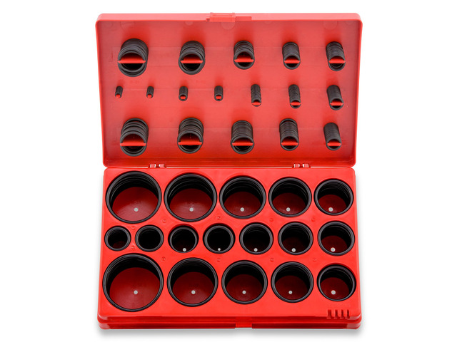 50444A Rubber O-Ring Assortment Kit, Buna-N Gasket Sealing Rings and Replacement O-Rings, 32 Metric Sizes, 419-Piece Kit