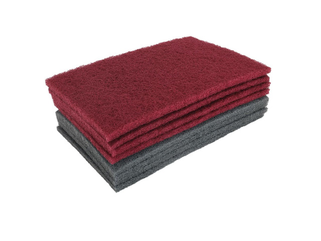 6'x9' Automotive Scuff Pad 8 Pack (7447 & 7448) - 4 Maroon(Fine) & 4 Gray(Ultra Fine), Wet/Dry Reusable Scuffing Pad for Paint Prep, Sanding - Auto...