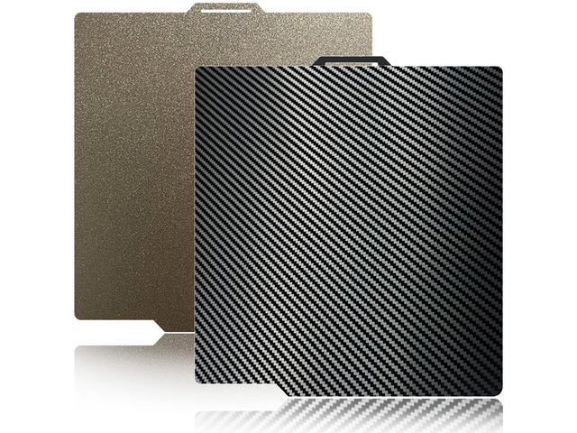 3D Printer PET+PEI Build Plate 257x257mm for Bambu Lab X2D/P2S/X1/X1C/X1E/P1P/P1S/A1 3D Printer, Smooth PET+Textured PEI Spring Steel Build...