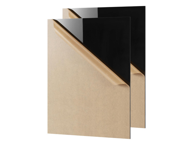 Black Cast Acrylic Sheet 18' x 24' x 1/8' Thick (3mm), Pack of 2 Opaque; Plexiglass Panel; Square; for Craft Projects, Sign, Laser Cutting,...