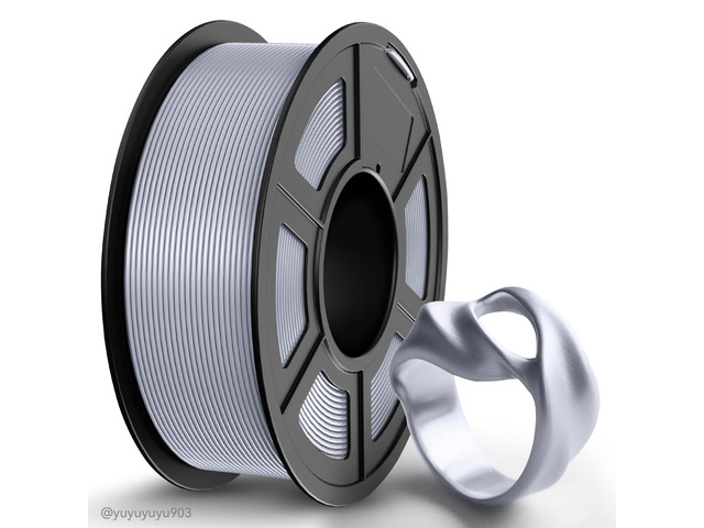 PETG Filament 1.75, 1kg Silver Strong Toughness PETG, Good Layer Adhesion, High Precision 3D Printer Filament, Dimensional Accuracy ±0.02mm, 1kg/Spool