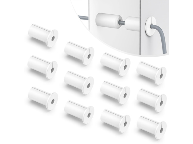 12PCS 3/4Inch Starlink Wall Grommets White Cable Grommet for Starlink Wire Wall Pass Through Bushing Grommets, 19mm Diameter Silicone...