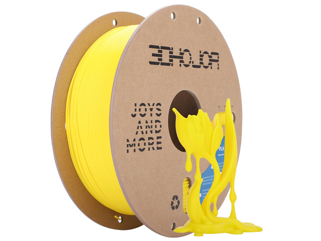 PLA Filament 1.75mm,3D Printer Filament,1KG Yellow Cardboard Spool (2.2lbs),Dimensional Accuracy +/- 0.03 mm,Vacuum Packaging,Odor Free,Clog Free,...