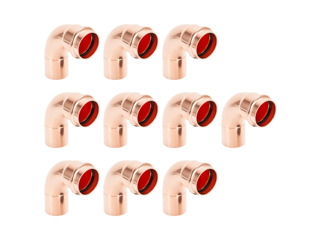 Copper Press Fittings 90 degree Street Elbow 3/4' FTG x P 10 Pack Zero Lead for Copper Tube Connetion, certified by cUPC and NSF/ANSI 61, use with...