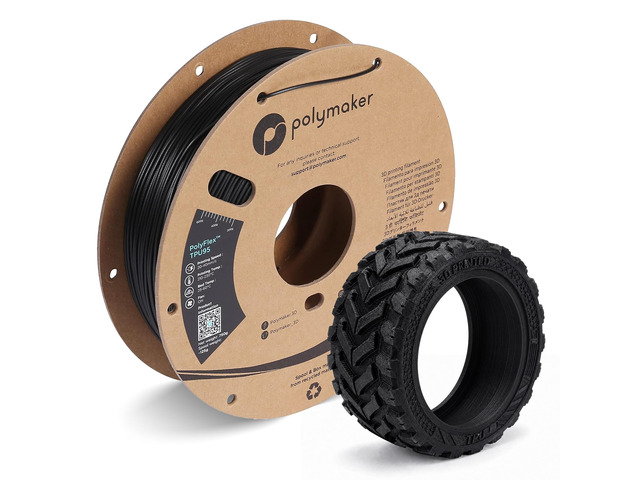 TPU Filament 1.75mm 95A Flexible 0.75kg, Black 3D Printer Filament, High Speed 95A TPU Flexible Filament, Fast Printing, Dimensional Accuracy +/-...