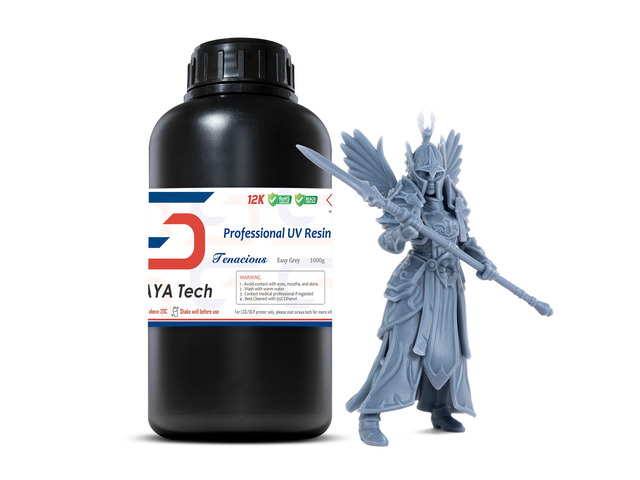 Tenacious Flexible 3D Printer Resin, Easy Grey, 1kg Easy-to-Print Flexible Resin, High Impact Resistance, Great Resolution, High Toughness, No...