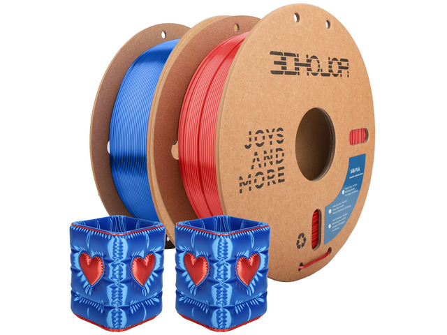 Silk PLA Filament 1.75mm, PLA Filament 1.75mm Silk Shiny 3D Printer Filament, 1kg*2 Cardboard Spool, Dimensional Accuracy +/- 0.03 mm, Fit Most FDM...