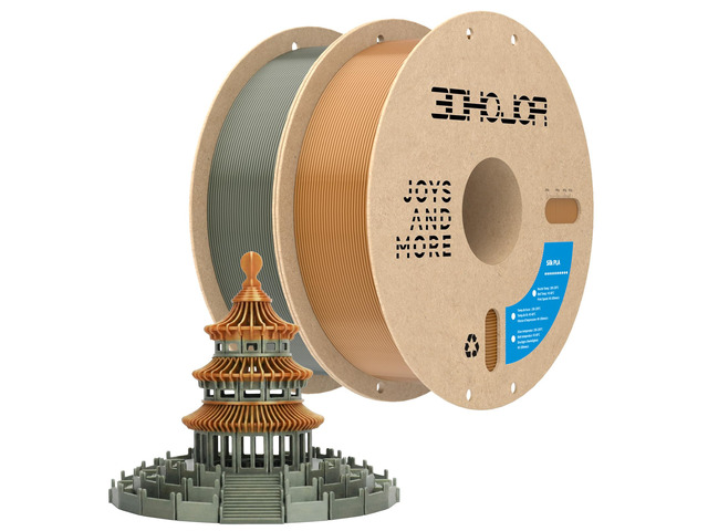 Silk PLA Filament 1.75mm, PLA Filament 1.75mm Silk Shiny 3D Printer Filament, 1kg*2 Cardboard Spool, Dimensional Accuracy +/- 0.03 mm, Fit Most FDM...