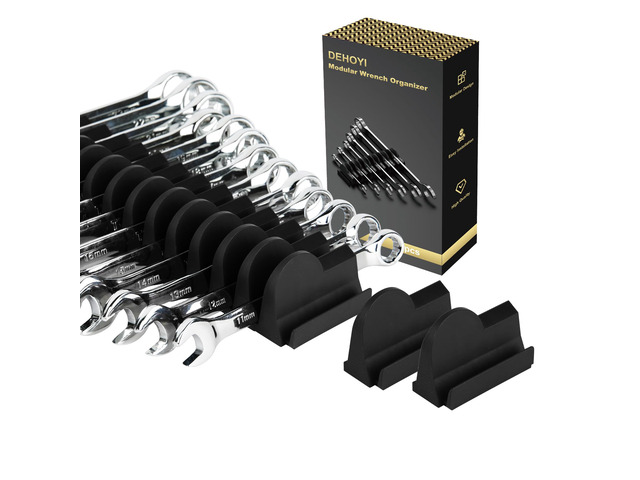 48 pcs Modular Wrench Organizers for Tool Drawers - Wrench Rack with Metric & SAE Labels, Perfect Tool Storage Holder. Gift for father, brother and...