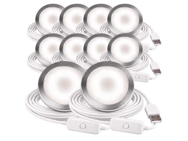 LED Lamp Kit 001, 3D Printing Model Kit, 6000K Cold Light, 10 Pack Universal Fit 3D Printed Lamp Kit 001 Shade, Fixed 6000K White LED With Aluminum...