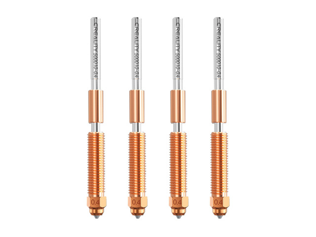 Official K2 Plus Nozzle, 0.4mm 4 PCS Quick-Swap 3D Printer Nozzle Copper Alloy and Hardened Steel Nozzle for 3D Printer K2 Plus, K2, Hi