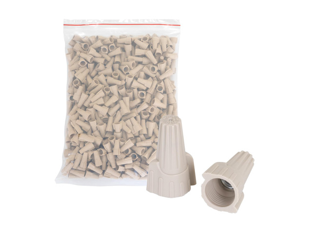 500PCS Tan Wire Connectors Nuts, Winged 22-8 AWG UL486C Twist-On Insulated PP cap and spring for fast, secure electrical splices in fixtures,...