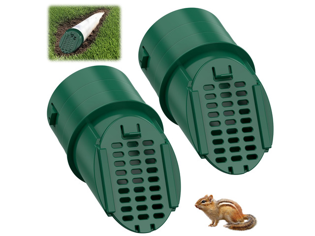 2 Pack 4' Slope Drainage Grate Cover, Rain Diverter, Drainage Grate Yard Drain, Drain Emitter for Sump Pump Discharge & Downspout Extensions, Fit...