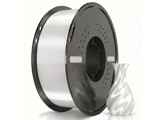 Silk PLA Filament 1.75mm+/-0.02mm,1kg (2.2lbs)/Spool, SilkWhite Dimensional Accuracy +/- 0.02 mm,Smooth Silky Surface, Great Easy to Print for 3D...