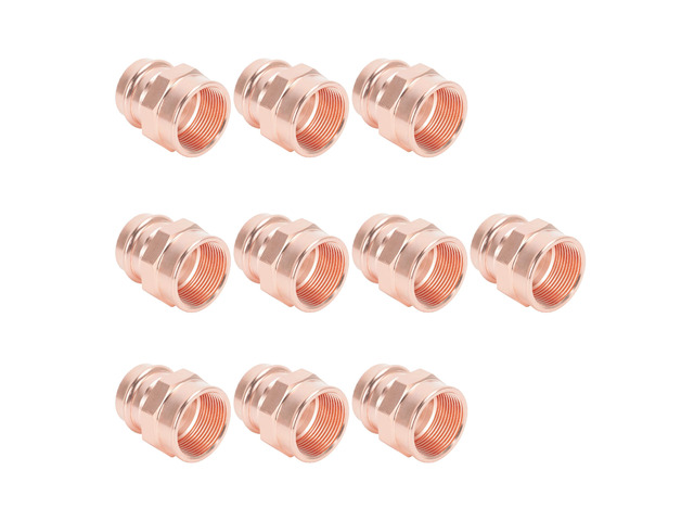 Copper Press Fittings 3/4' Female Adapter x 3/4' Press 10 Pack