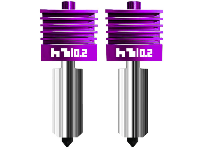 2 Pcs Upgraded 0.2mm A2L/H2D/X2D/H2S/H2C/P2S Hotend with Anti-Stick MPVD Coating - High Speed Hardened Steel P2S Nozzle for Bambu Lab P2S,H2...