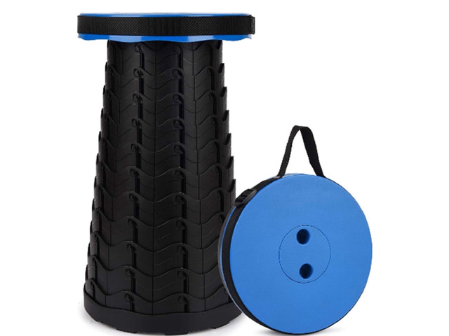 Upgraded Collapsible Stool, 400lbs Max Weight, Lightweight But Sturdy, Portable Retractable Folding Telescoping Foldable Camping Stool for Adults...
